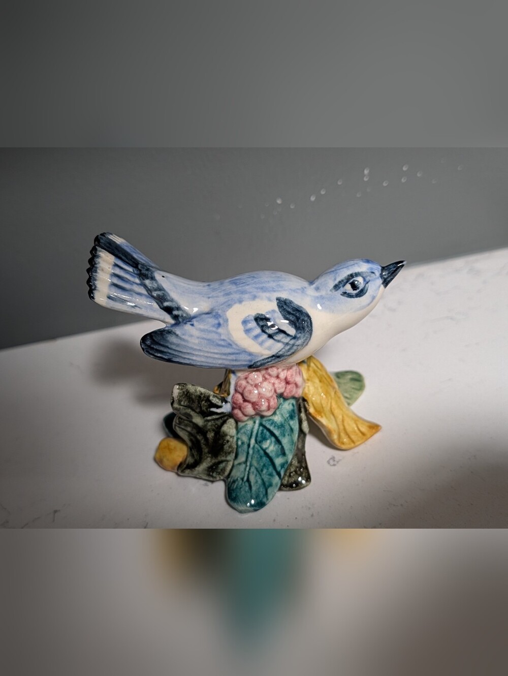 Stangl Pottery Blue Bird Figurine #3456, Beautiful Cerulean Warbler